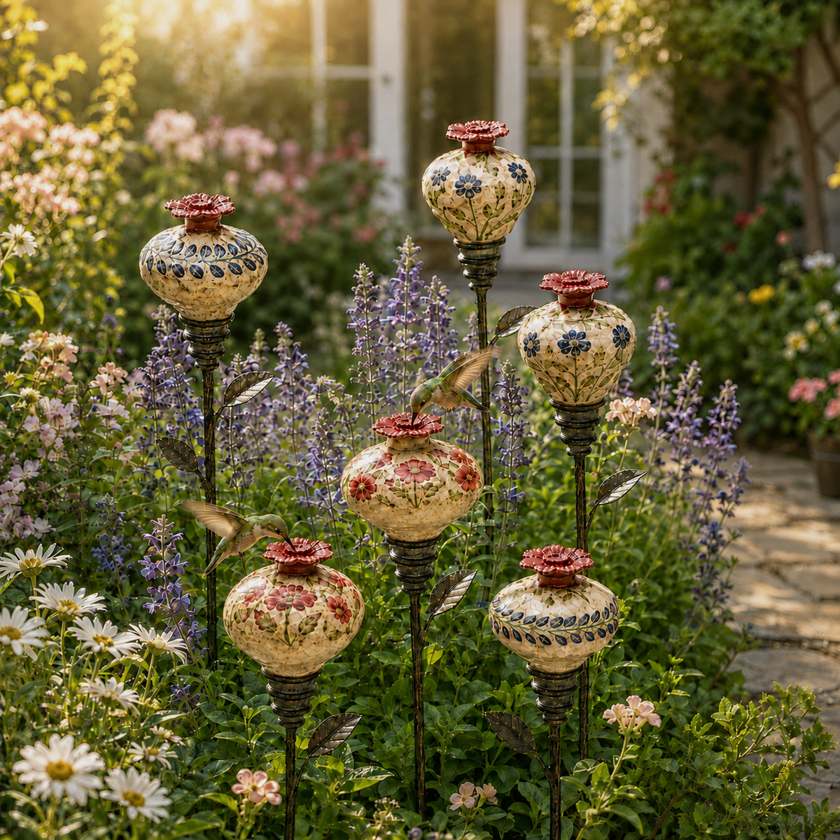 Vintage Decorative Garden Stake | Ornament For Flower Beds & Patio Borders