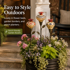 Vintage Decorative Garden Stake | Ornament For Flower Beds & Patio Borders