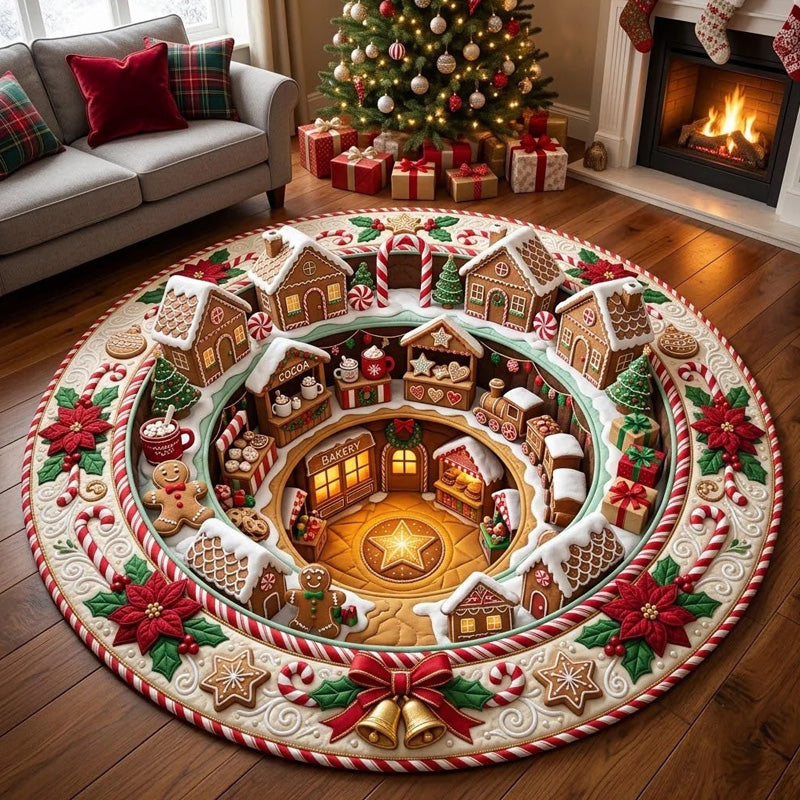 🎄 Festive 3D Christmas Rug | Holiday Decor Rug for Living Room & Home