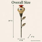 Vintage Decorative Garden Stake | Ornament For Flower Beds & Patio Borders