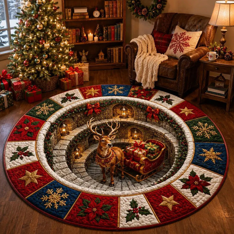 🎄 Festive 3D Christmas Rug | Holiday Decor Rug for Living Room & Home