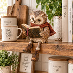 🦉 Cute Reading Owl Decor | Bookshelf & Mantel Accent