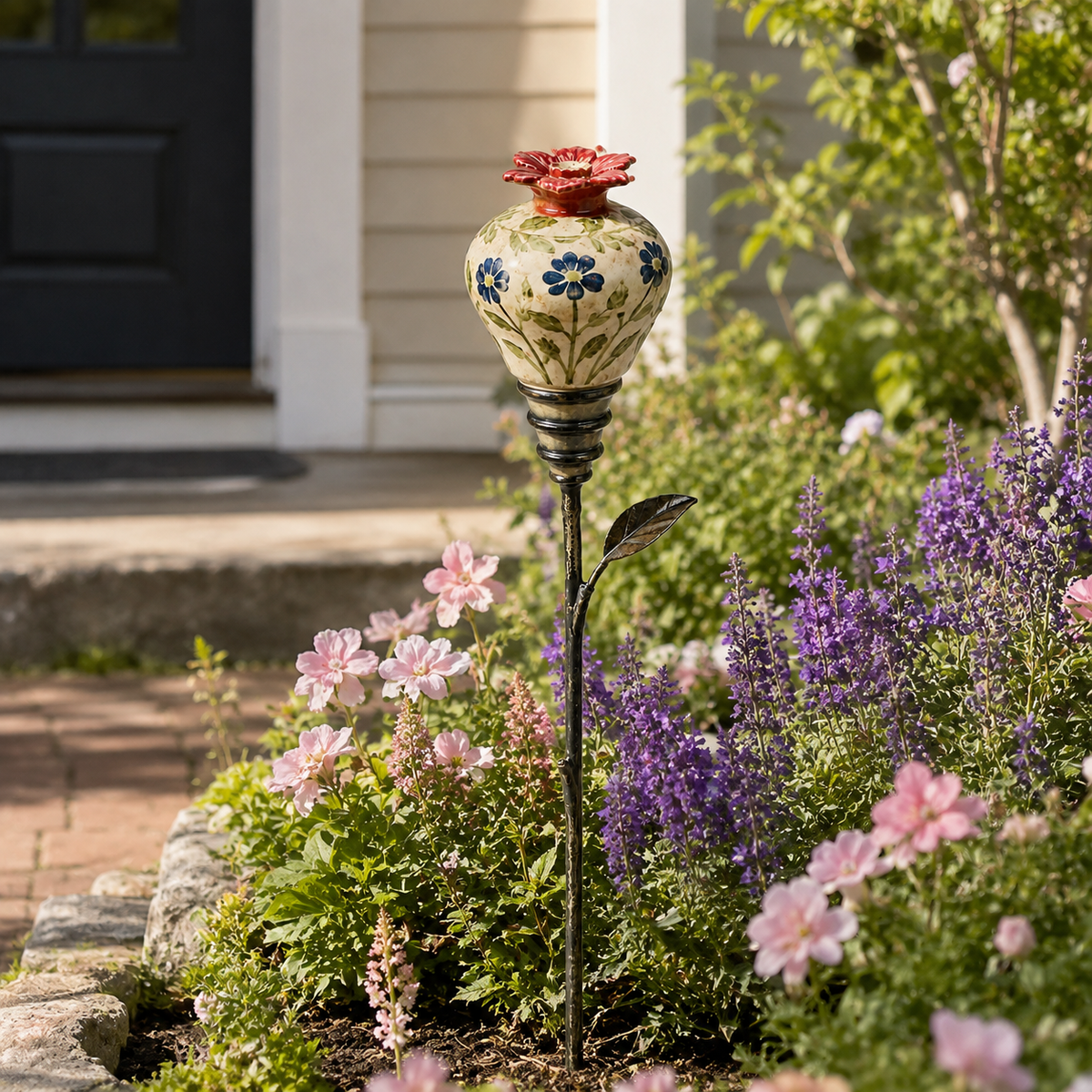 Vintage Decorative Garden Stake | Ornament For Flower Beds & Patio Borders