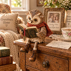 🦉 Cute Reading Owl Decor | Bookshelf & Mantel Accent
