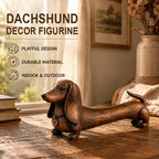 Rustic Dachshund Statue – Charming Accent for Farmhouse & Cottage Homes