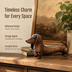 Rustic Dachshund Statue – Charming Accent for Farmhouse & Cottage Homes
