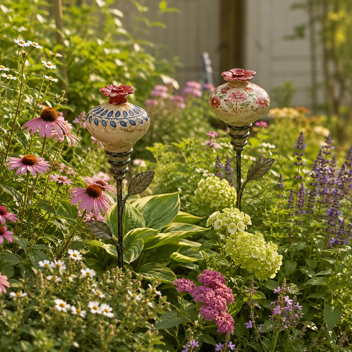 Vintage Decorative Garden Stake | Ornament For Flower Beds & Patio Borders