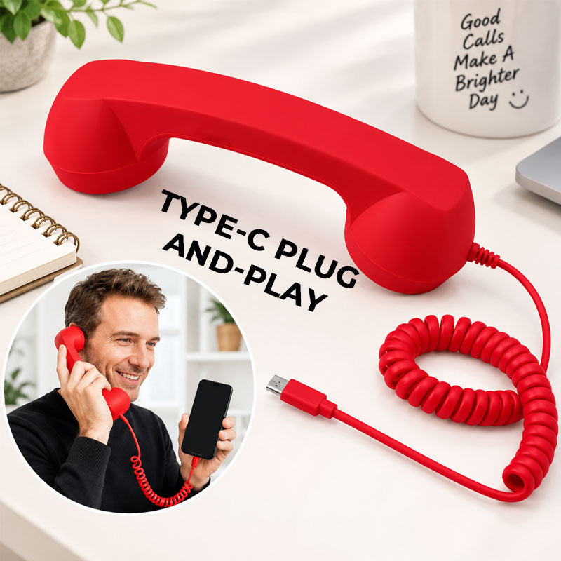Retro Telephone Handset for Type-C Phones | Vintage Phone Receiver