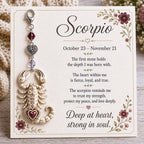 12 Zodiac Birthstone Charm Keepsake Card | Astrology Birthday Gift for Her