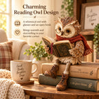 🦉 Cute Reading Owl Decor | Bookshelf & Mantel Accent