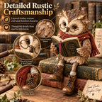 🦉 Cute Reading Owl Decor | Bookshelf & Mantel Accent
