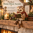 🦉 Cute Reading Owl Decor | Bookshelf & Mantel Accent