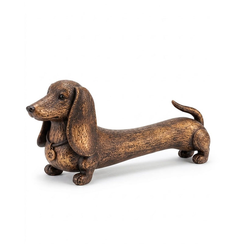 Rustic Dachshund Statue – Charming Accent for Farmhouse & Cottage Homes