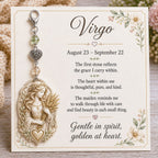 12 Zodiac Birthstone Charm Keepsake Card | Astrology Birthday Gift for Her