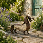 Rustic Dachshund Metal Sculpture 🦴 | Handcrafted Metal Yard Art for Home & Garden