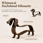 Rustic Dachshund Metal Sculpture 🦴 | Handcrafted Metal Yard Art for Home & Garden