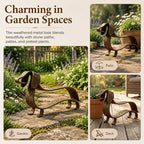 Rustic Dachshund Metal Sculpture 🦴 | Handcrafted Metal Yard Art for Home & Garden