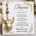 12 Zodiac Birthstone Charm Keepsake Card | Astrology Birthday Gift for Her
