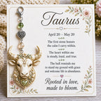 12 Zodiac Birthstone Charm Keepsake Card | Astrology Birthday Gift for Her