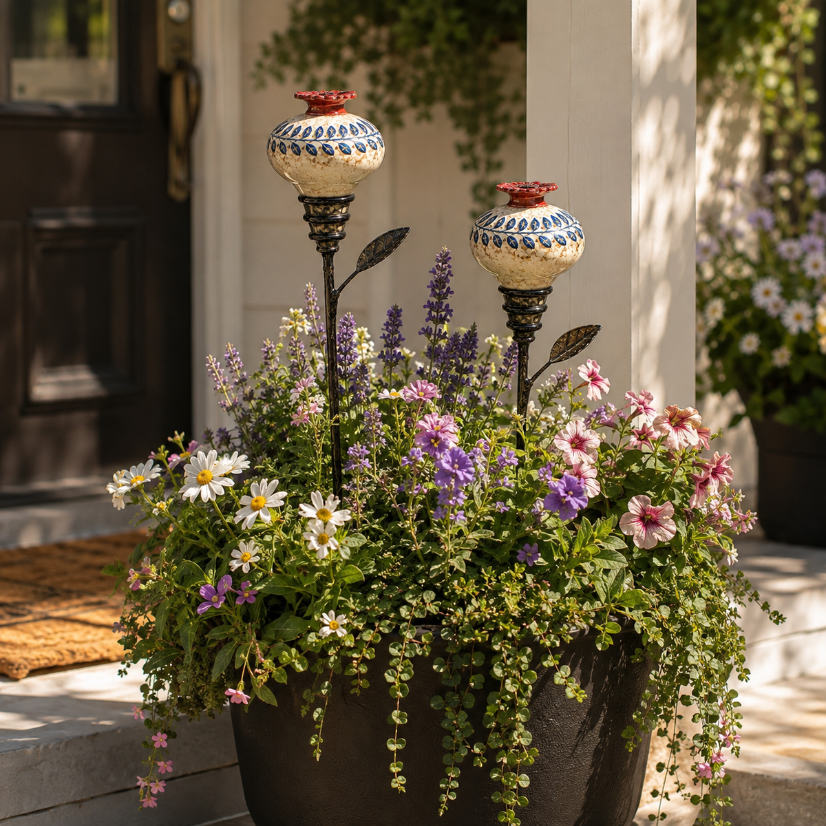Vintage Decorative Garden Stake | Ornament For Flower Beds & Patio Borders